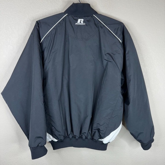Russell Athletic Men's Bears Full Zip Bomber Jacket Long Sleeve Black Size M VTG - Picture 2 of 13